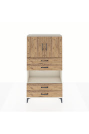 Arges Dolap 3 Raflı 4 Çekmeceli 2 Kapaklı 88x30x163 Aytaşı-Çam