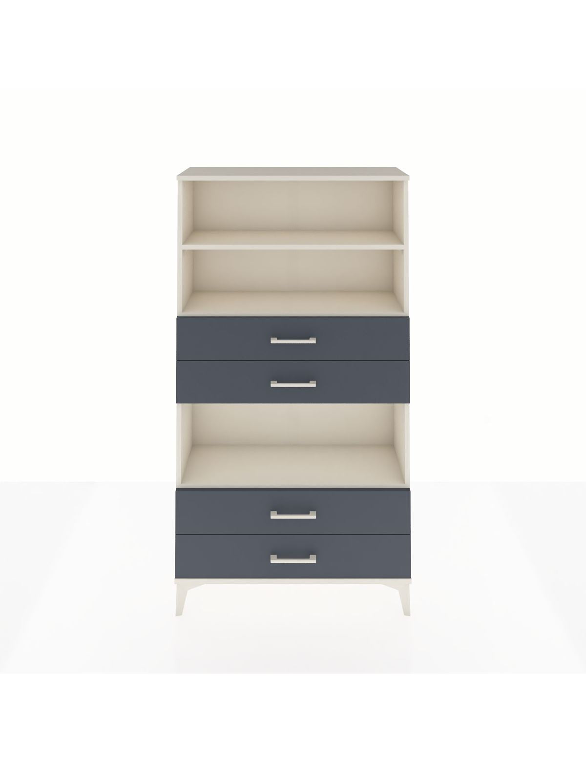 Arges Dolap 3 Raflı 4 Çekmeceli 88x30x163 Aytaşı-Antrasit