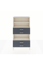 Arges Dolap 3 Raflı 4 Çekmeceli 88x30x163 Aytaşı-Antrasit