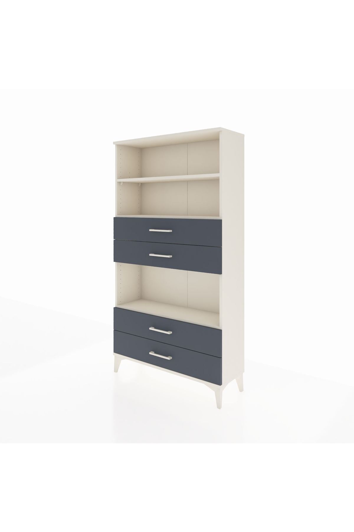 Arges Dolap 3 Raflı 4 Çekmeceli 88x30x163 Aytaşı-Antrasit