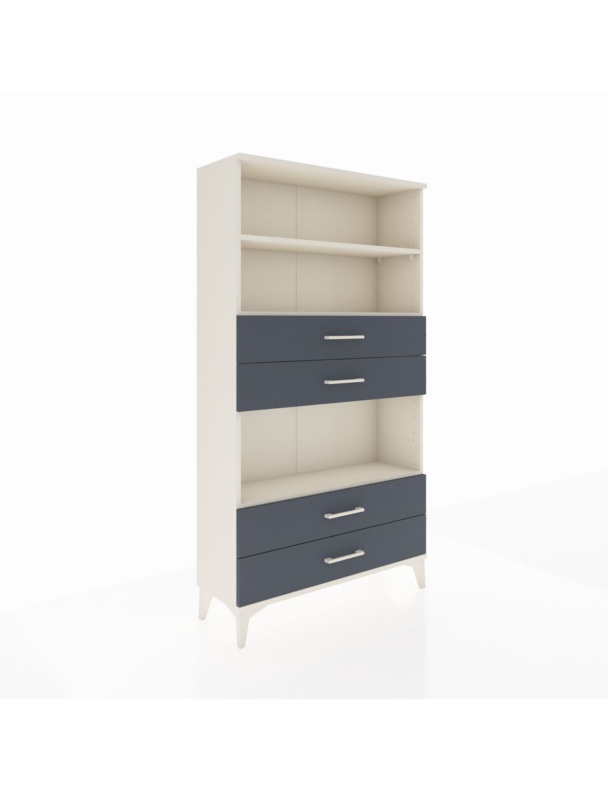 Arges Dolap 3 Raflı 4 Çekmeceli 88x30x163 Aytaşı-Antrasit