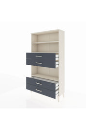 Arges Dolap 3 Raflı 4 Çekmeceli 88x30x163 Aytaşı-Antrasit