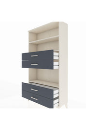 Arges Dolap 3 Raflı 4 Çekmeceli 88x30x163 Aytaşı-Antrasit