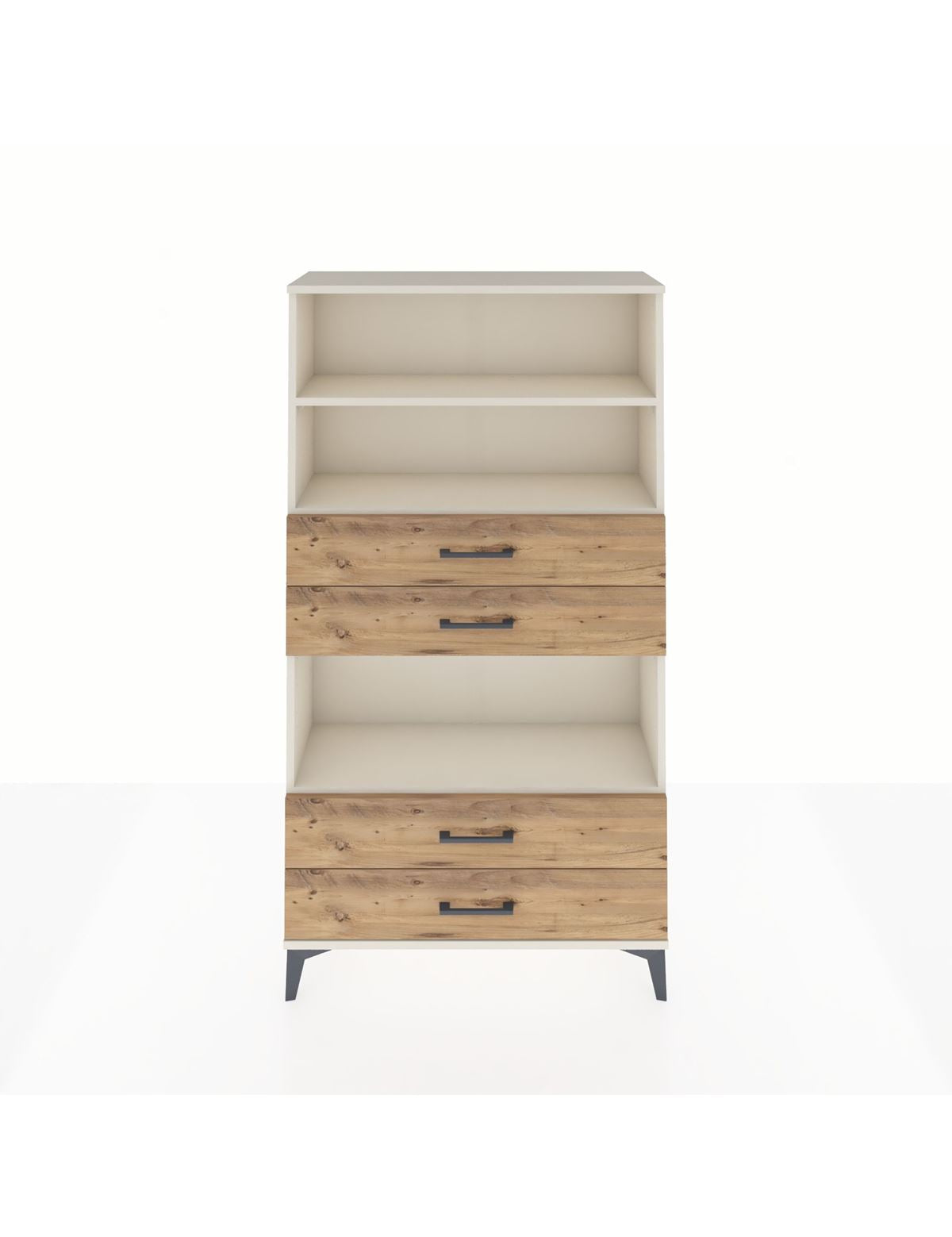 Arges Dolap 3 Raflı 4 Çekmeceli 88x30x163 Aytaşı-Çam