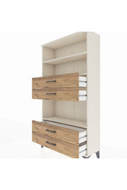 Arges Dolap 3 Raflı 4 Çekmeceli 88x30x163 Aytaşı-Çam