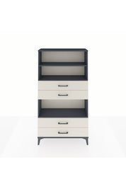 Arges Dolap 3 Raflı 4 Çekmeceli 88x30x163 Antrasit-Aytaşı