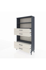 Arges Dolap 3 Raflı 4 Çekmeceli 88x30x163 Antrasit-Aytaşı