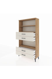 Arges Dolap 3 Raflı 4 Çekmeceli 88x30x163 Çam-Aytaşı