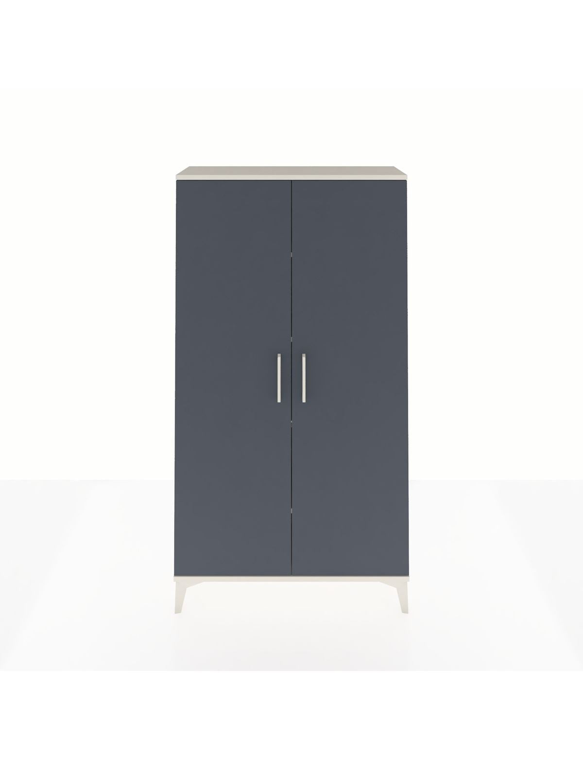 Arges Dolap 4 Raflı 2 Kapaklı 88x30x163 Aytaşı-Antrasit