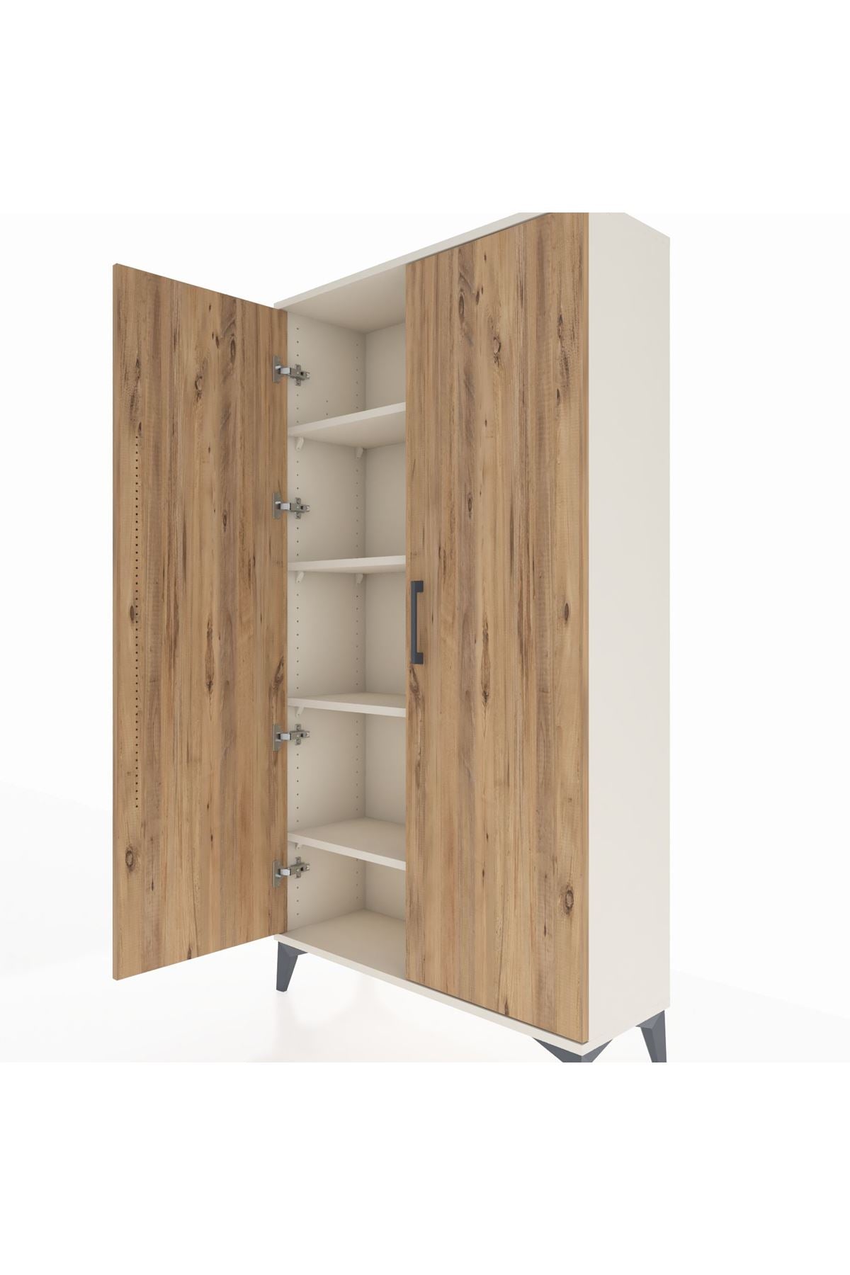 Arges Dolap 4 Raflı 2 Kapaklı 88x30x163 Aytaşı-Çam