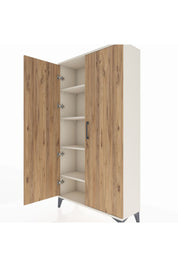 Arges Dolap 4 Raflı 2 Kapaklı 88x30x163 Aytaşı-Çam