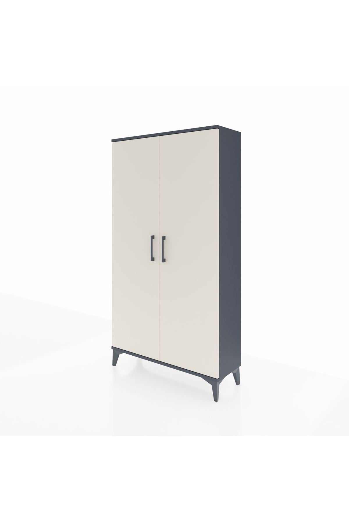 Arges Dolap 4 Raflı 2 Kapaklı 88x30x163 Antrasit-Aytaşı