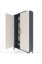 Arges Dolap 4 Raflı 2 Kapaklı 88x30x163 Antrasit-Aytaşı