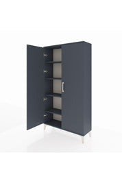 Arges Dolap 4 Raflı 2 Kapaklı 88x30x163 Antrasit-Antrasit