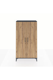 Arges Dolap 4 Raflı 2 Kapaklı 88x30x163 Antrasit-Çam