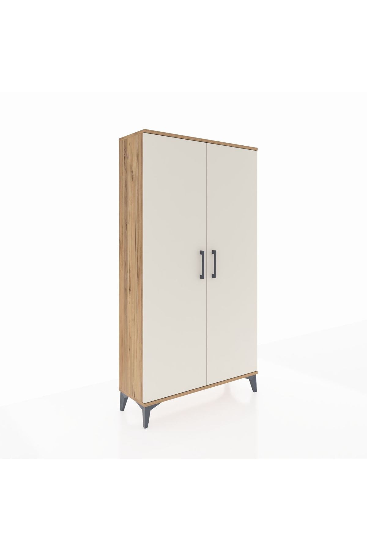 Arges Dolap 4 Raflı 2 Kapaklı 88x30x163 Çam-Aytaşı