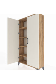 Arges Dolap 4 Raflı 2 Kapaklı 88x30x163 Çam-Aytaşı