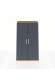 Arges Dolap 4 Raflı 2 Kapaklı 88x30x163 Çam-Antrasit