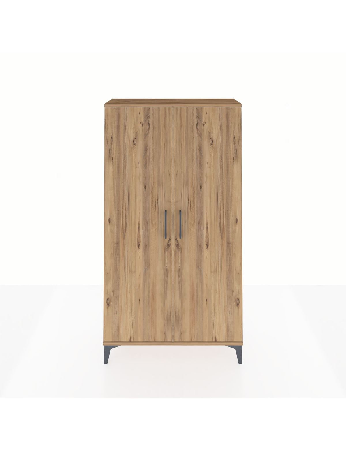 Arges Dolap 4 Raflı 2 Kapaklı 88x30x163 Çam-Çam