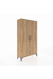 Arges Dolap 4 Raflı 2 Kapaklı 88x30x163 Çam-Çam