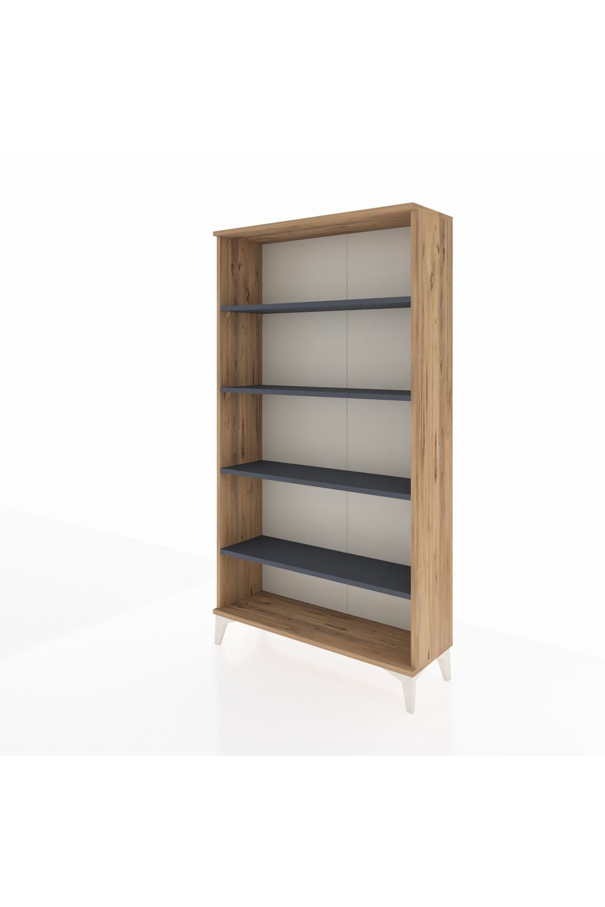 Arges Dolap 4 Raflı 88x30x163 Çam-Antrasit