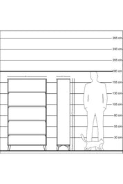 Arges Dolap 4 Raflı 88x30x163 Çam-Antrasit
