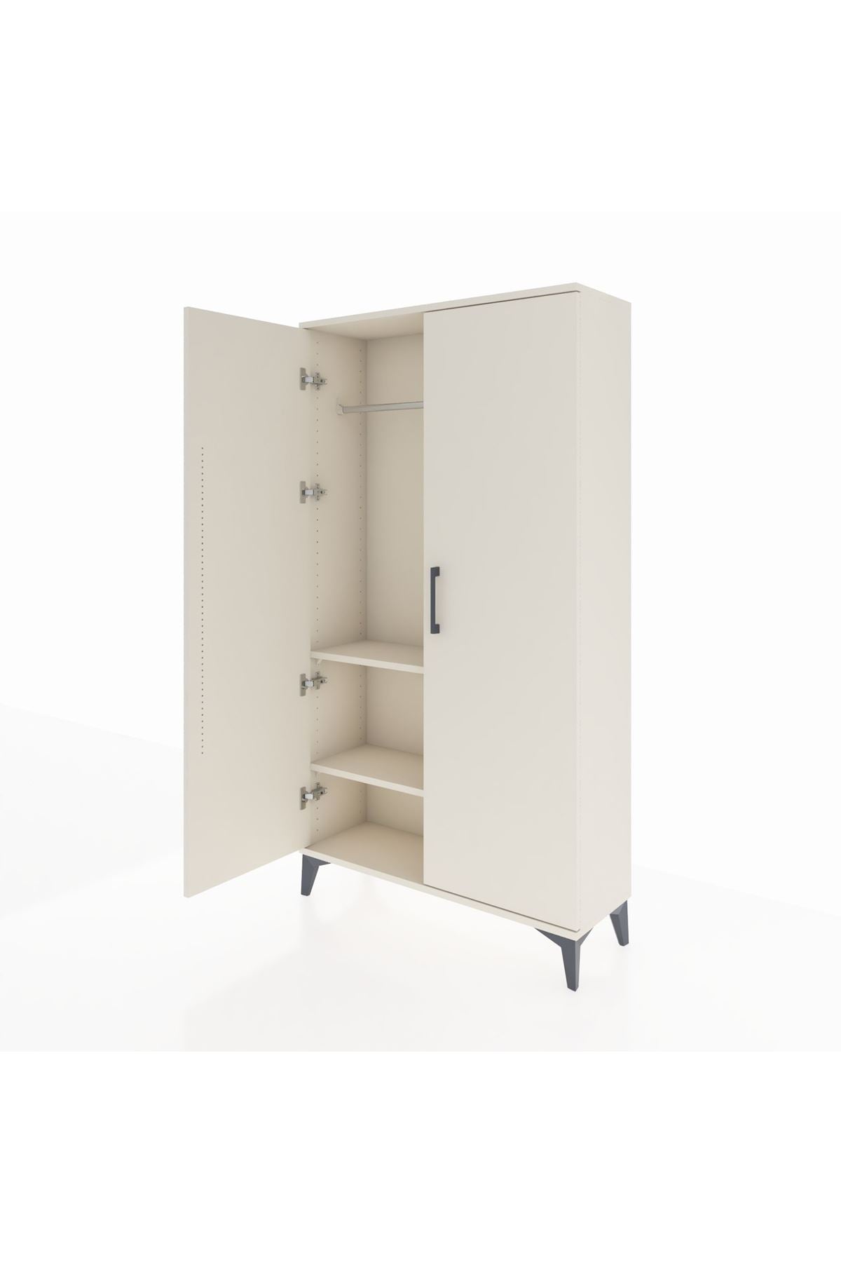 Arges Dolap 2 Raflı Kapaklı Tek Askılı 88x30x163 Aytaşı-Aytaşı