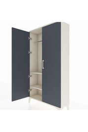 Arges Dolap 2 Raflı Kapaklı Tek Askılı 88x30x163 Aytaşı-Antrasit