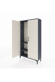Arges Dolap 2 Raflı Kapaklı Tek Askılı 88x30x163 Antrasit-Aytaşı