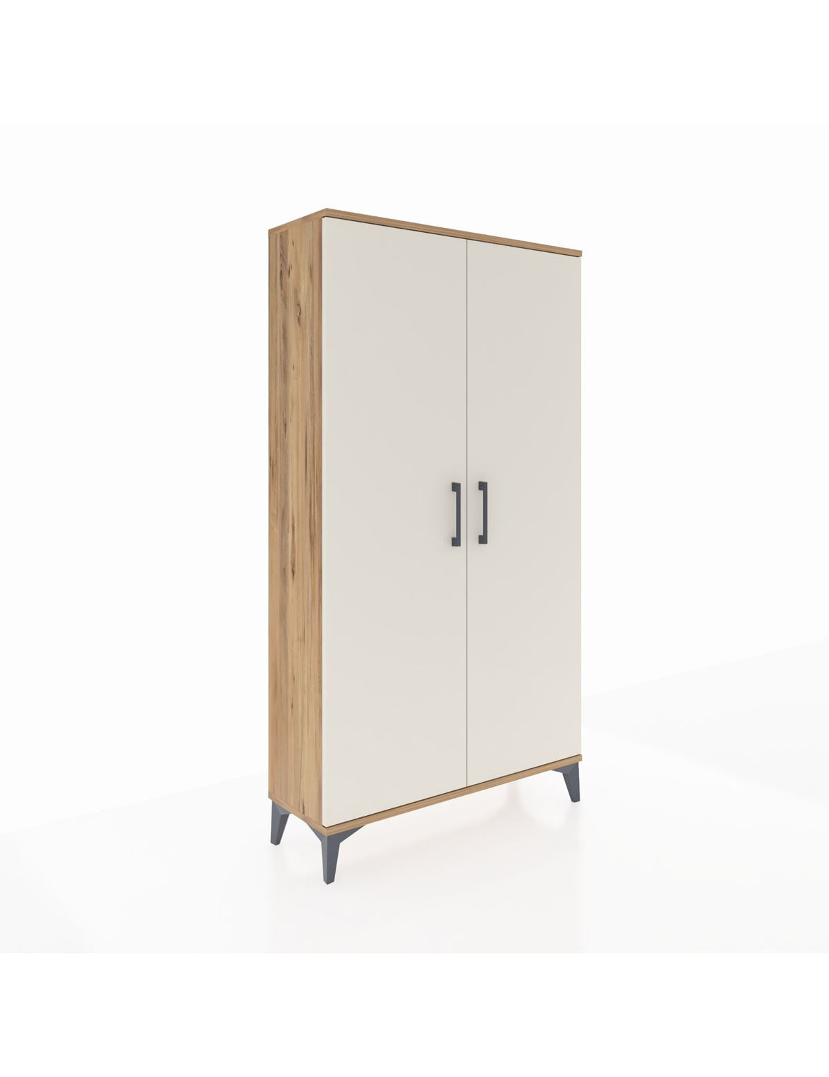 Arges Dolap 2 Raflı Kapaklı Tek Askılı 88x30x163 Çam-Aytaşı