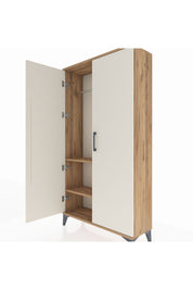 Arges Dolap 2 Raflı Kapaklı Tek Askılı 88x30x163 Çam-Aytaşı