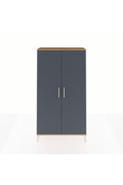 Arges Dolap 2 Raflı Kapaklı Tek Askılı 88x30x163 Çam-Antrasit