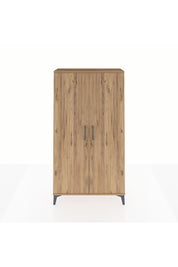Arges Dolap 2 Raflı Kapaklı Tek Askılı 88x30x163 Çam-Çam