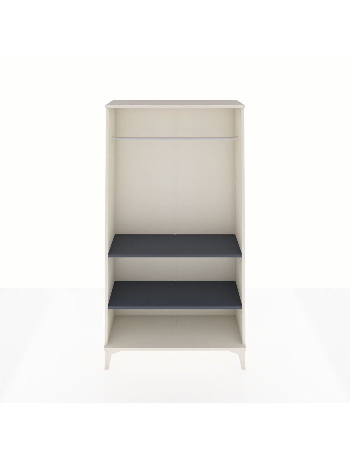 Arges Dolap 2 Raflı Kapaklı Tek Askılı 88x30x163 Aytaşı-Antrasit