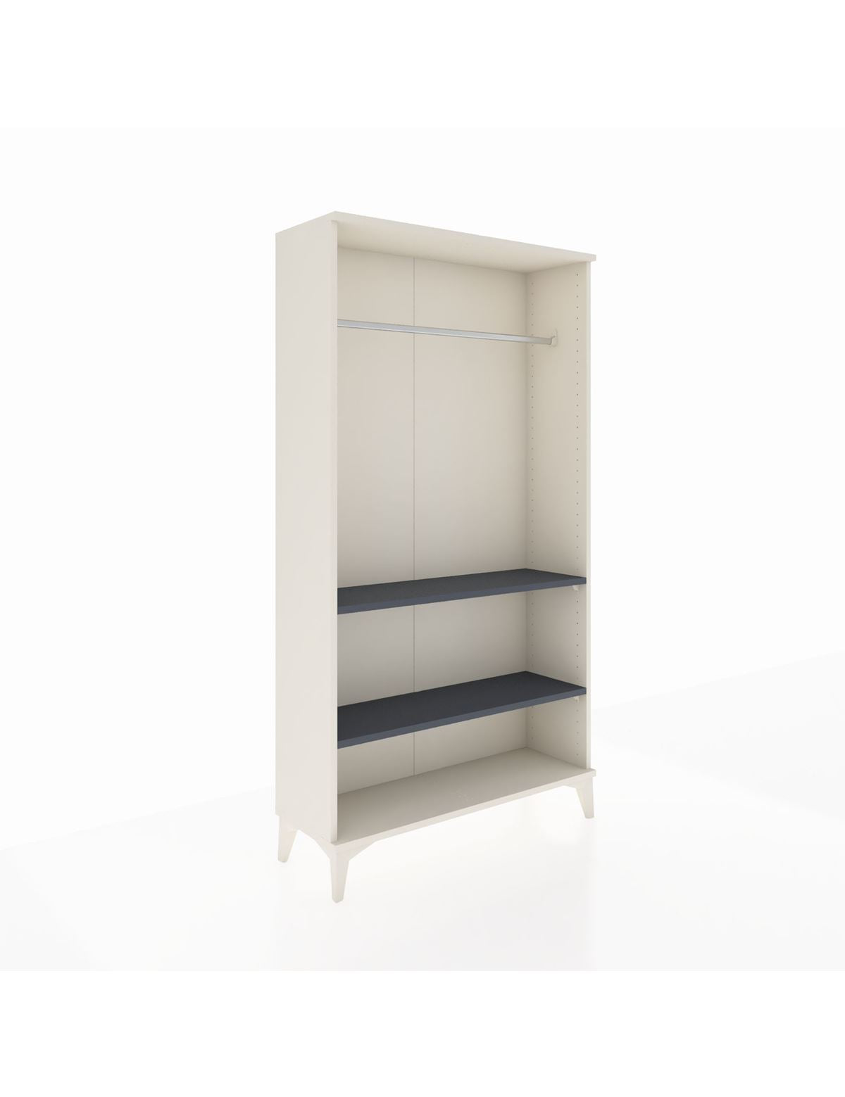 Arges Dolap 2 Raflı Kapaklı Tek Askılı 88x30x163 Aytaşı-Antrasit