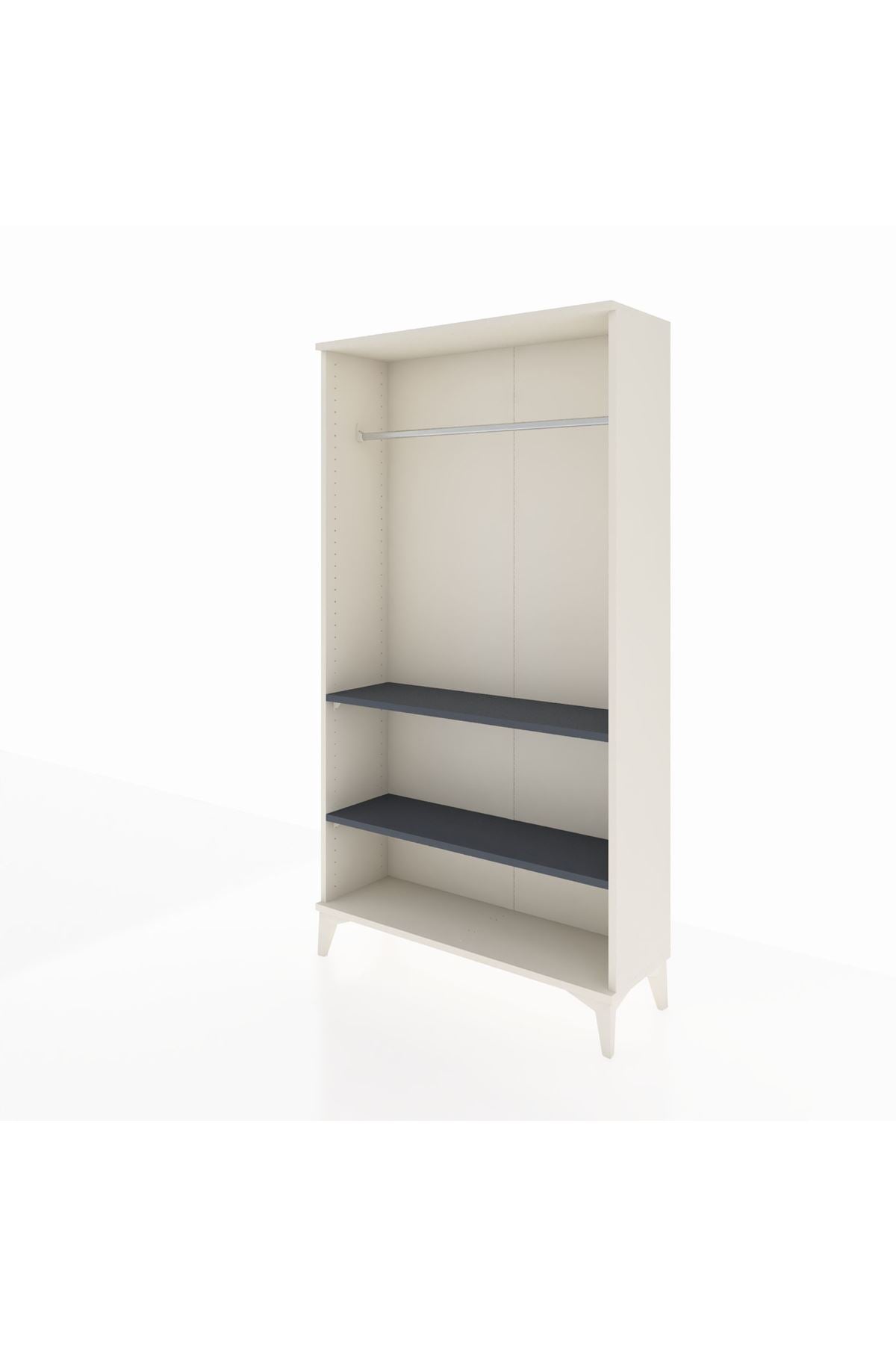 Arges Dolap 2 Raflı Kapaklı Tek Askılı 88x30x163 Aytaşı-Antrasit