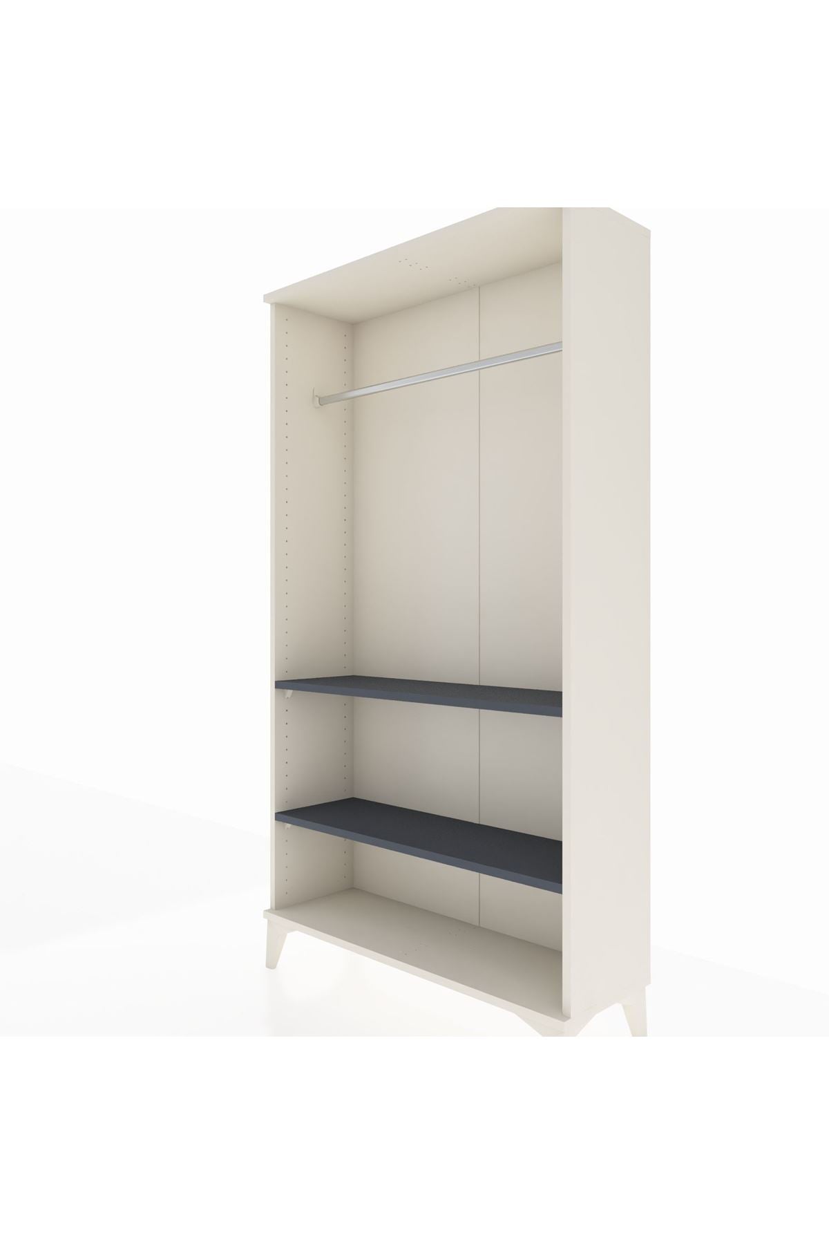 Arges Dolap 2 Raflı Kapaklı Tek Askılı 88x30x163 Aytaşı-Antrasit