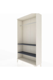 Arges Dolap 2 Raflı Kapaklı Tek Askılı 88x30x163 Aytaşı-Antrasit