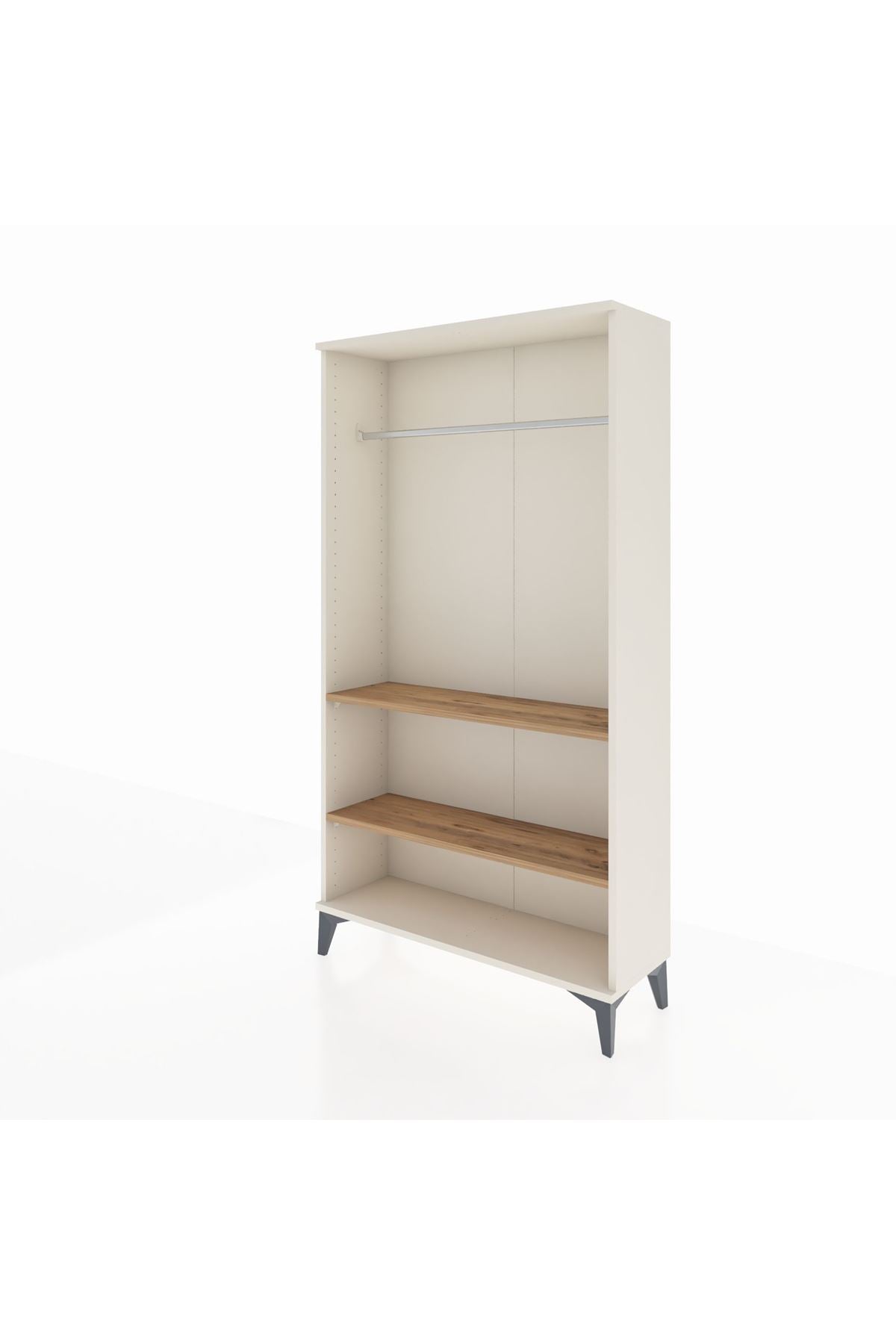 Arges Dolap 2 Raflı Kapaklı Tek Askılı 88x30x163 Aytaşı-Çam