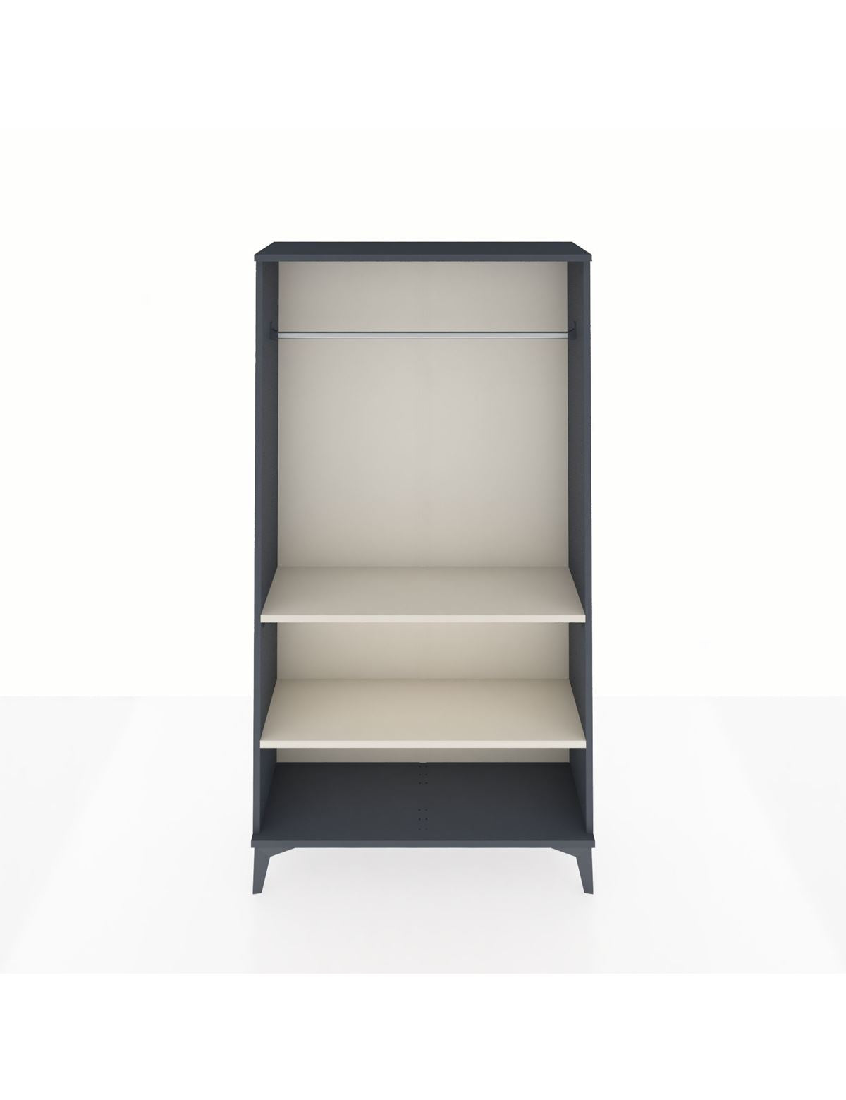 Arges Dolap 2 Raflı Kapaklı Tek Askılı 88x30x163 Antrasit-Aytaşı