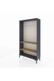 Arges Dolap 2 Raflı Kapaklı Tek Askılı 88x30x163 Antrasit-Çam