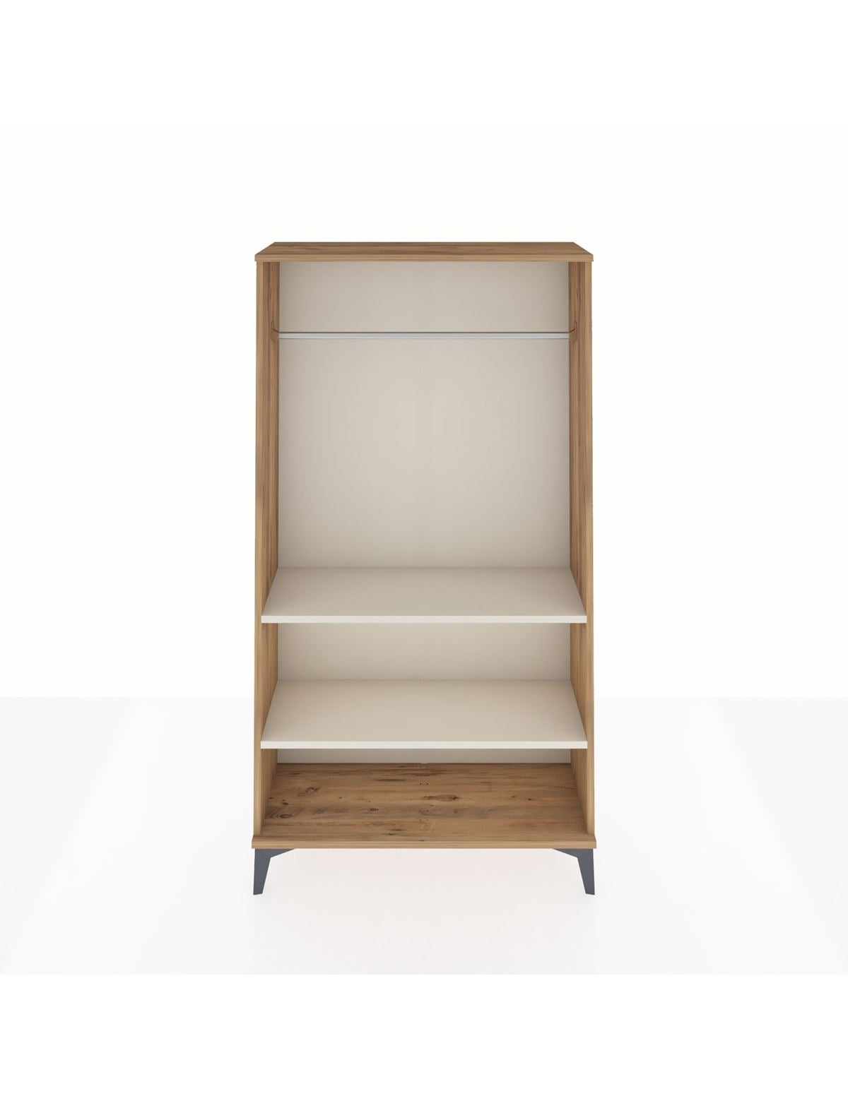 Arges Dolap 2 Raflı Kapaklı Tek Askılı 88x30x163 Çam-Aytaşı