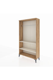 Arges Dolap 2 Raflı Kapaklı Tek Askılı 88x30x163 Çam-Aytaşı