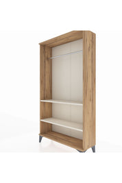 Arges Dolap 2 Raflı Kapaklı Tek Askılı 88x30x163 Çam-Aytaşı