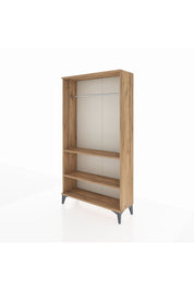 Arges Dolap 2 Raflı Kapaklı Tek Askılı 88x30x163 Çam-Çam
