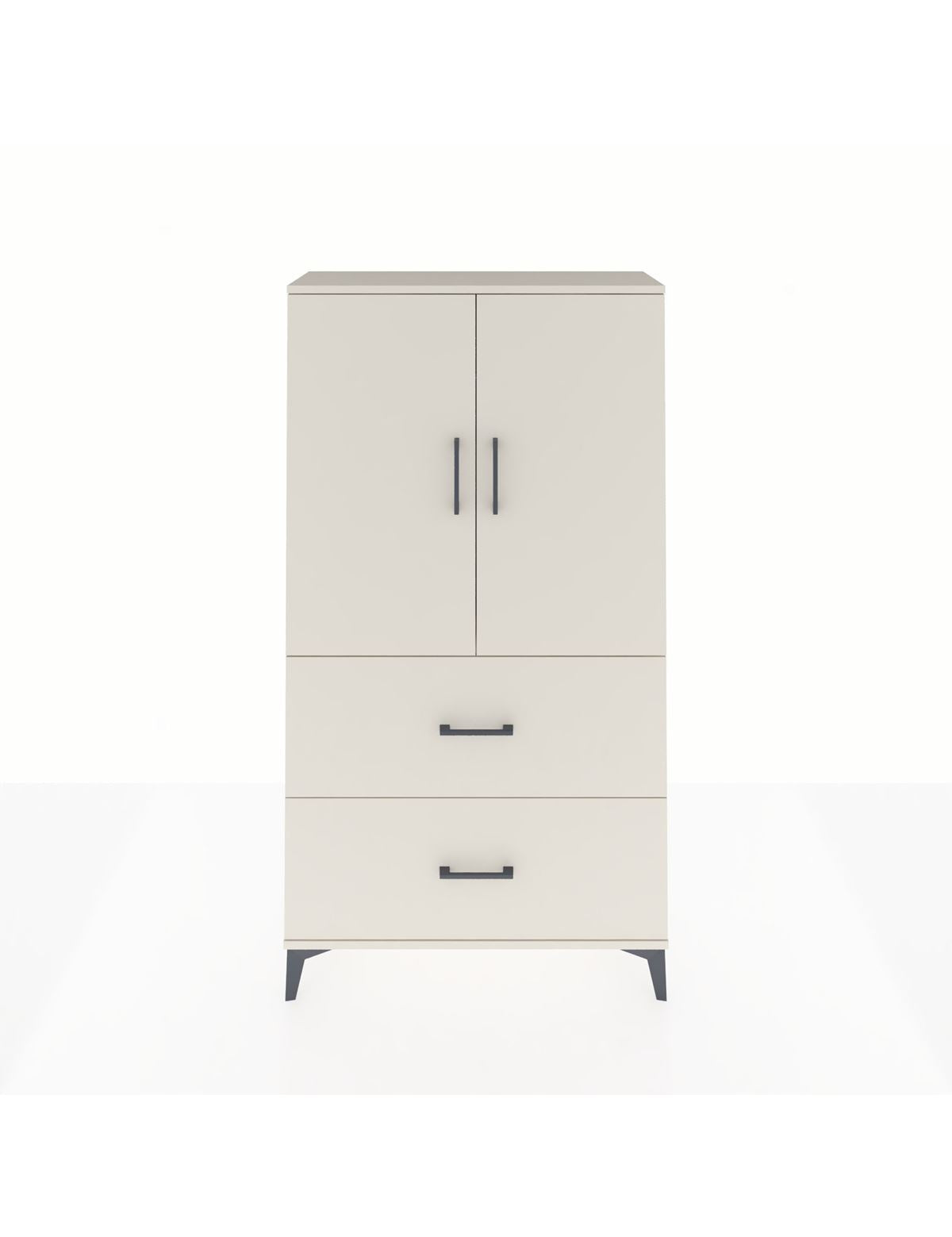 Arges Dolap Tek Raflı 2 Çekmeceli Tek Askılı 88x30x163 Aytaşı-Aytaşı