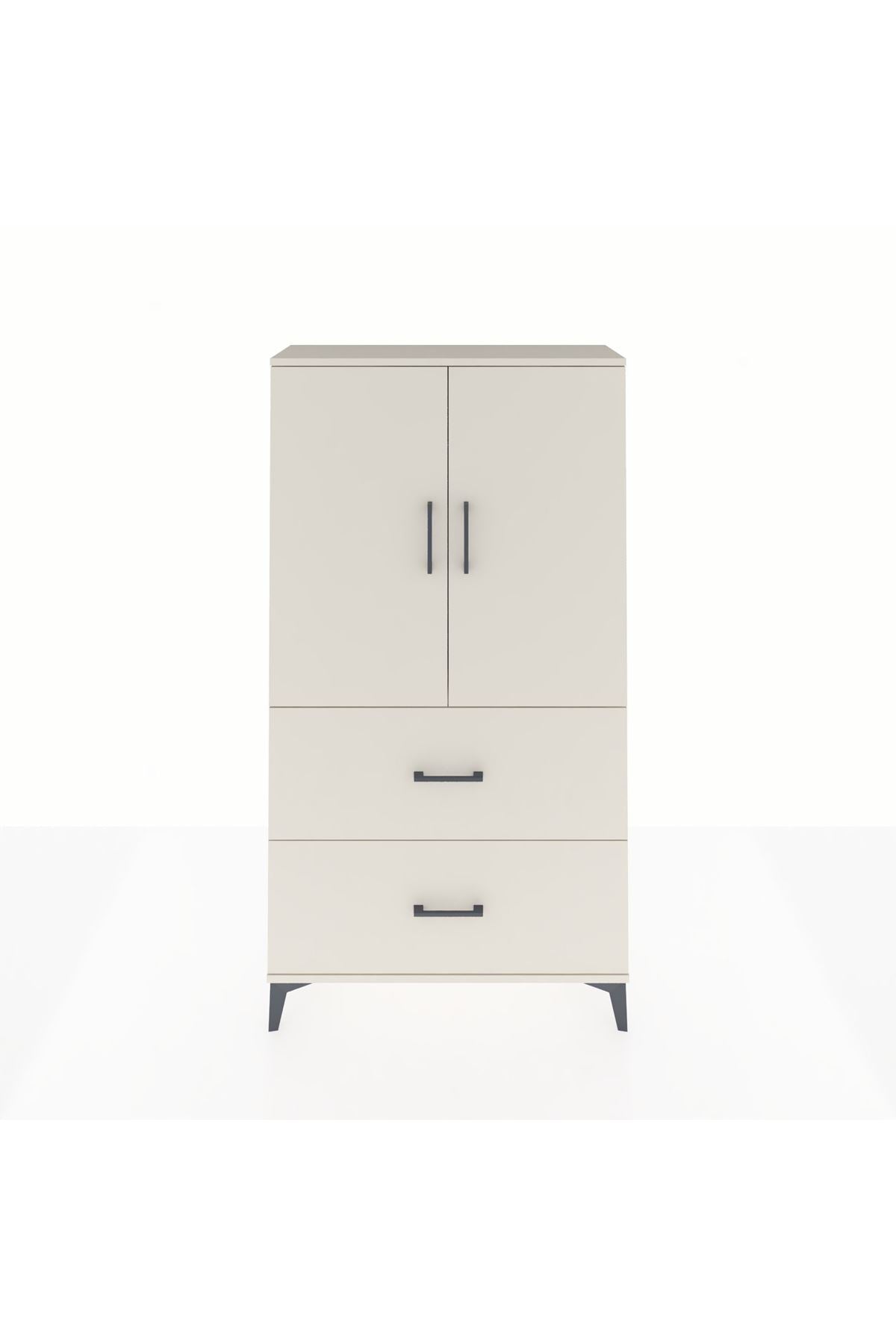 Arges Dolap Tek Raflı 2 Çekmeceli Tek Askılı 88x30x163 Aytaşı-Aytaşı