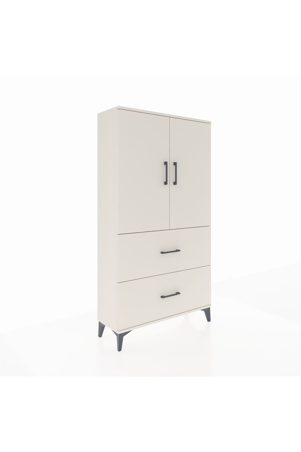 Arges Dolap Tek Raflı 2 Çekmeceli Tek Askılı 88x30x163 Aytaşı-Aytaşı