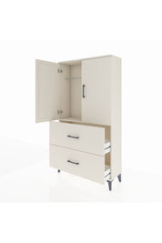 Arges Dolap Tek Raflı 2 Çekmeceli Tek Askılı 88x30x163 Aytaşı-Aytaşı