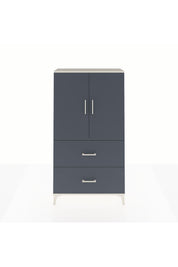 Arges Dolap Tek Raflı 2 Çekmeceli Tek Askılı 88x30x163 Aytaşı-Antrasit